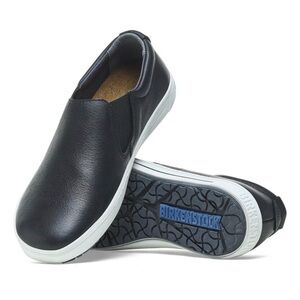 NWOT Birkenstock QO 400 Black Leather Slip On Sneakers Size 7 Women’s & Men’s 5